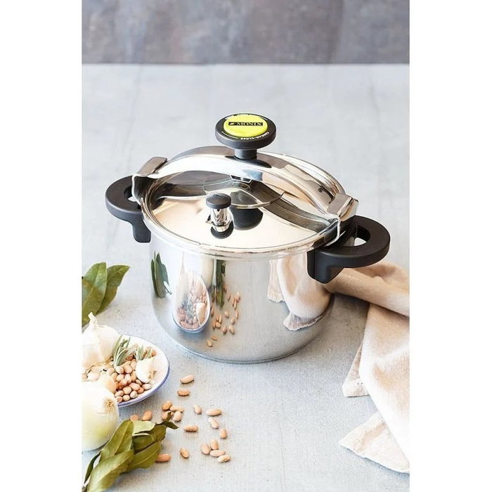 Monix Olla a presión Classica M530001, Ø22 cm 4 litros, acero inoxidable apta para inducción